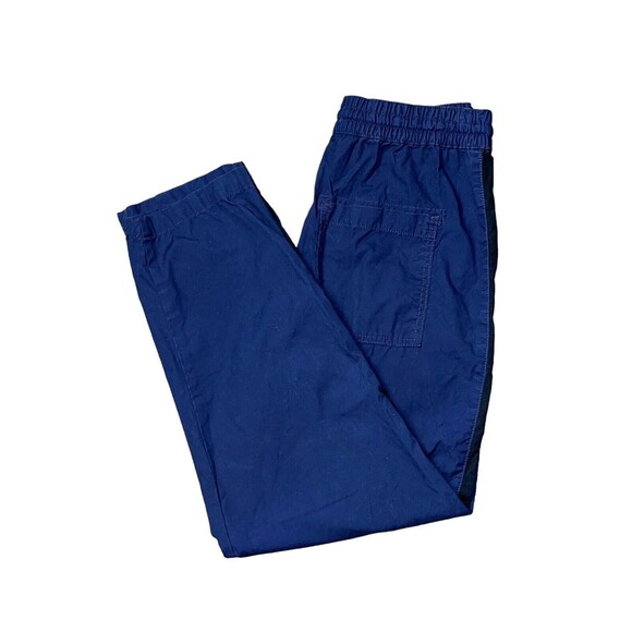 Maeve Anthropologie Women's Small Navy Tenley Twill Track Pants Side Stripes - Picture 5 of 10